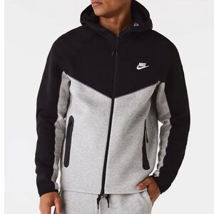 NWT Nike Sportswear Tech Fleece Hoodie - Dark Grey Heather/Black